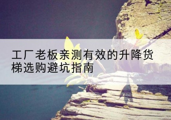 江陵升降货梯怎么选-工厂老板亲测有效的升降货梯选购避坑指南